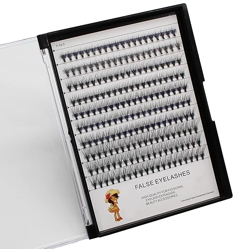 Miniatura 7 de Bodermincer Bandeja grande 20D, 10 filas, 8-10-0.472-0.551 in volumen mixto, extensiones de pestañas individuales de injerto de 8 a 0.551 in de