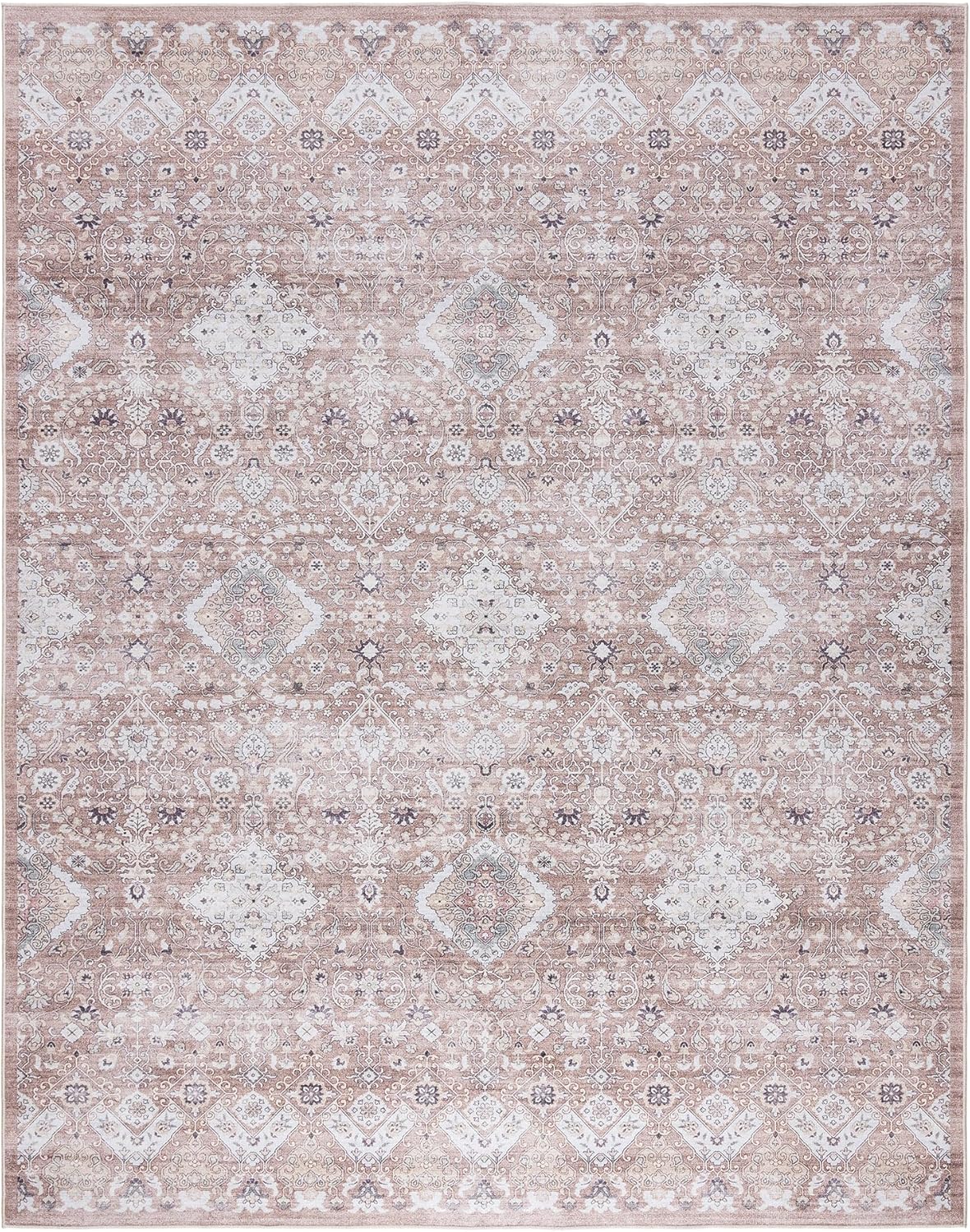 Gertmenian Indoor Boho Area Rug - 6x9 Medium, Non Slip, Super Strong, Ideal for High Traffic Areas in Bedroom, Living Room, Kitchen - Tanis, Ivory, 28963