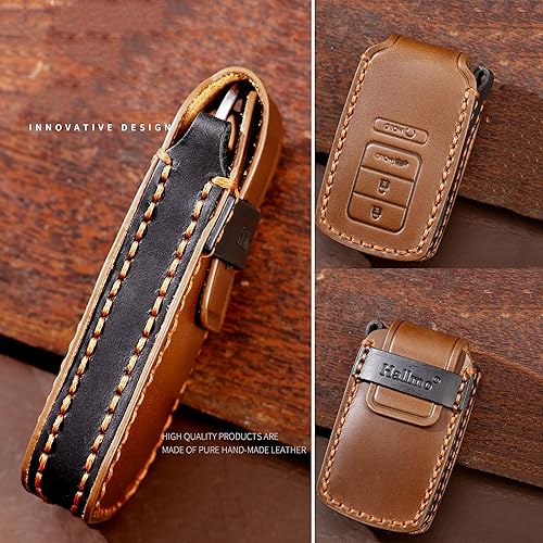 Miniatura 5 de ontto Funda para llavero Acura CDX NSX RDX RDX, de cuero, con 4 botones, color azul