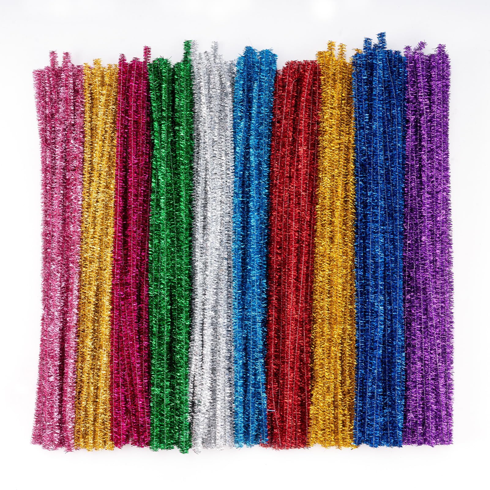 Caydo 200PCS Glitter Pipe Cleaners for Creative Art and Craft Projects