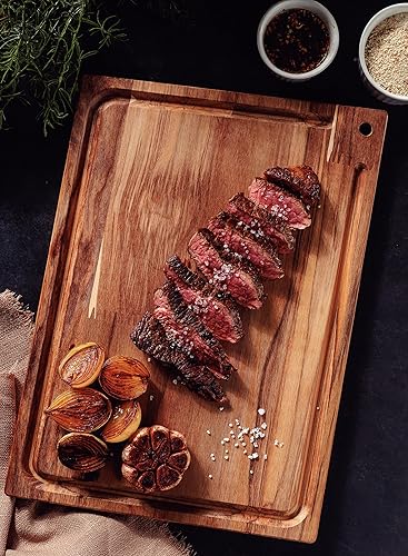 Miniatura 10 de Tramontina 13458052 Wood Cutting Board Churrasco Essential Medium 13458052 Lightweight Reversible Meat Tray with Groove Made in Brazil