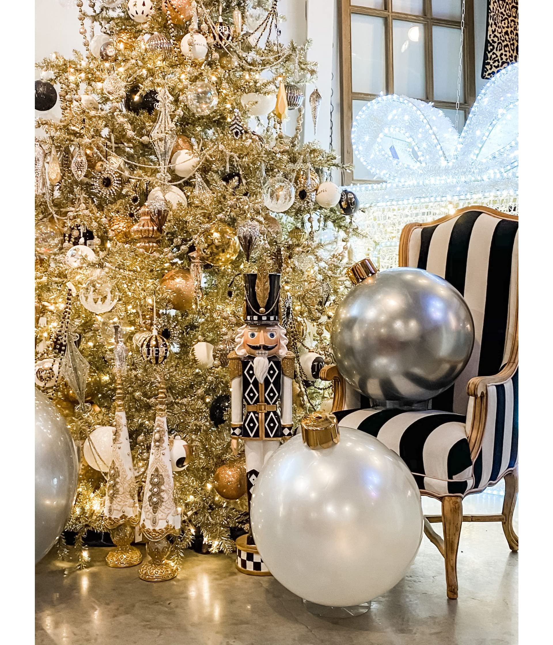 Holiball Nadmuchiwana ozdoba świąteczna, doskonała dekoracja do wnętrz/na zewnątrz, nadaje się do wielokrotnego użytku i przechowywania, na wesela, imprezy, imprezy, kolory drużynowe - 76 cm - Merlot