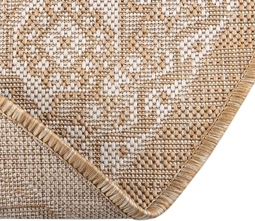 Miniatura 205 de Rugs.com Outdoor Aztec Collection Alfombra – 4 x 6 pies alfombra de tejido plano gris carbón perfecta para salas de estar, grandes comedores, planos