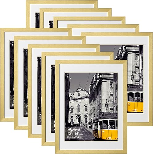 Vista 93 de eletecpro Juego de 10 marcos de fotos de 8 x 10 pulgadas, collage de fotos, decoración de pared, fotos de 5 x 7 con paspartú o de 8 x 10 pulgadas