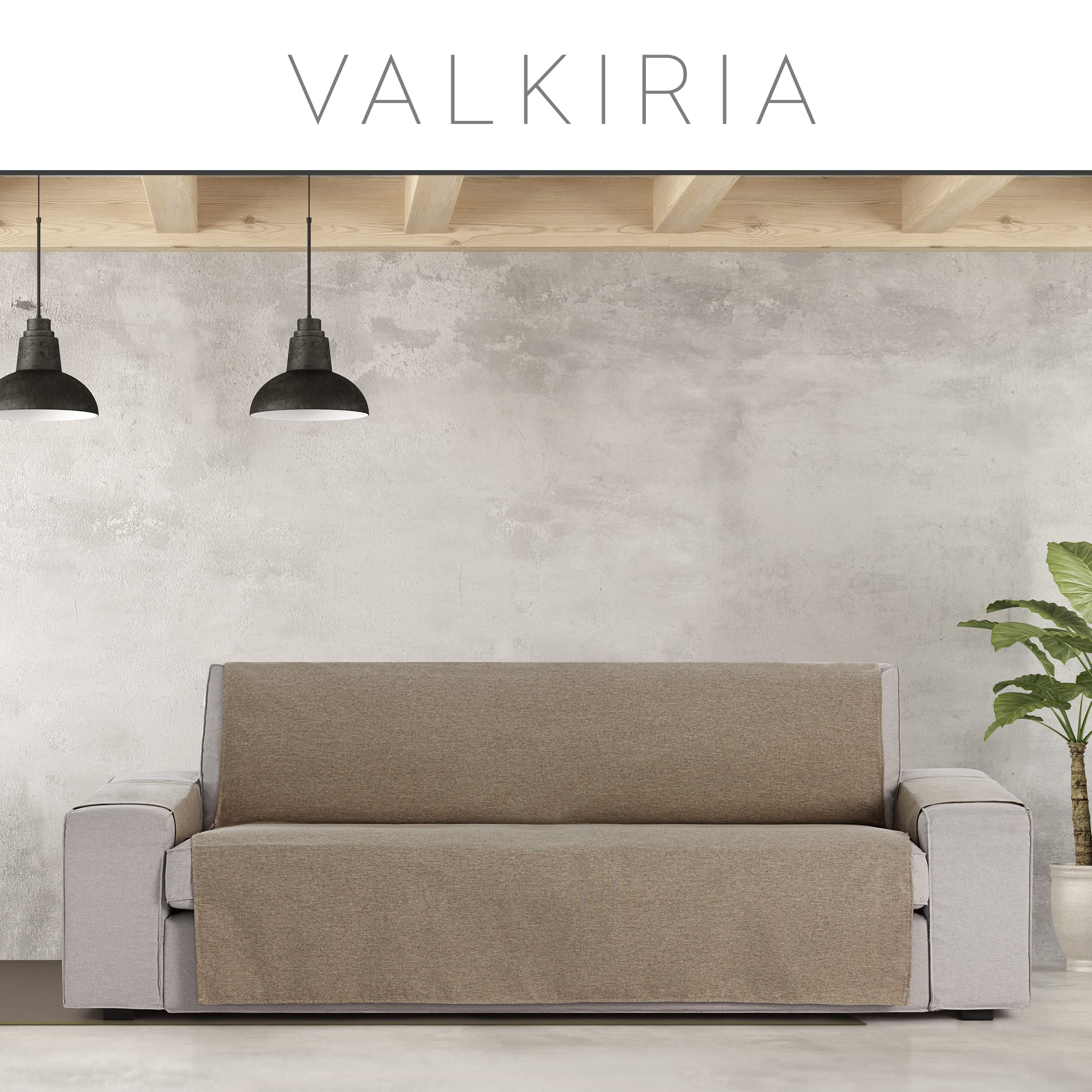 Eysa Valkiria Salvasofá o Funda de sofá 155cm (Medida de sentada) 3 plazas 11 Visón