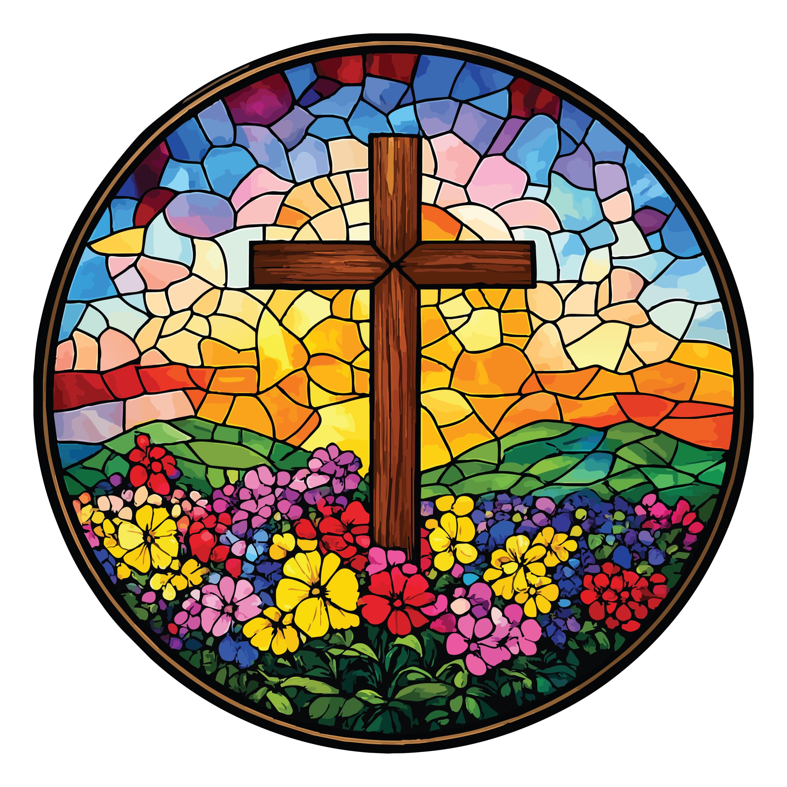 Atrapasueños de cruz – Colgador de sol para vidrieras