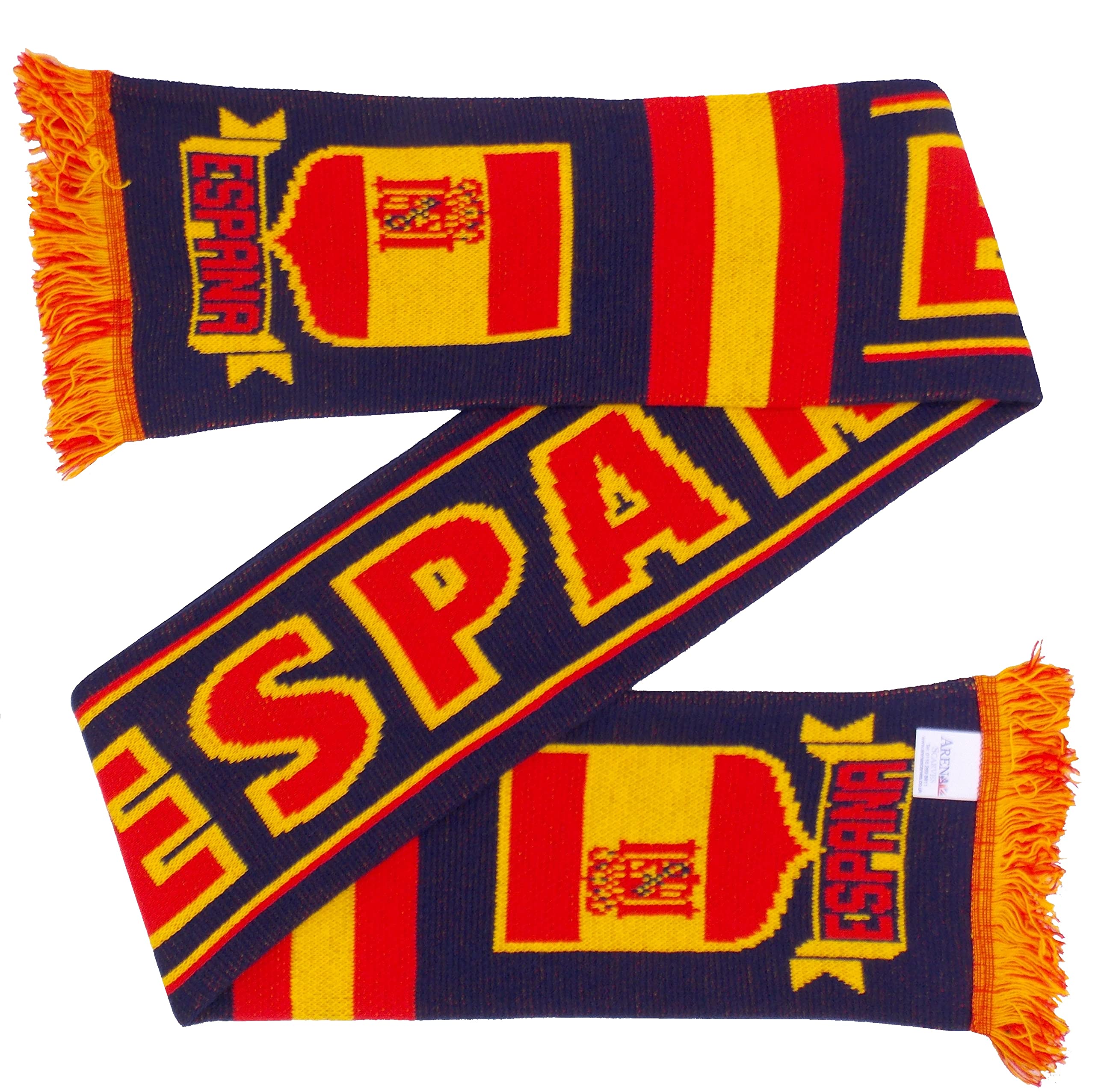 Arena Scarves Spain Football Scarf, Navy, Red, Gold