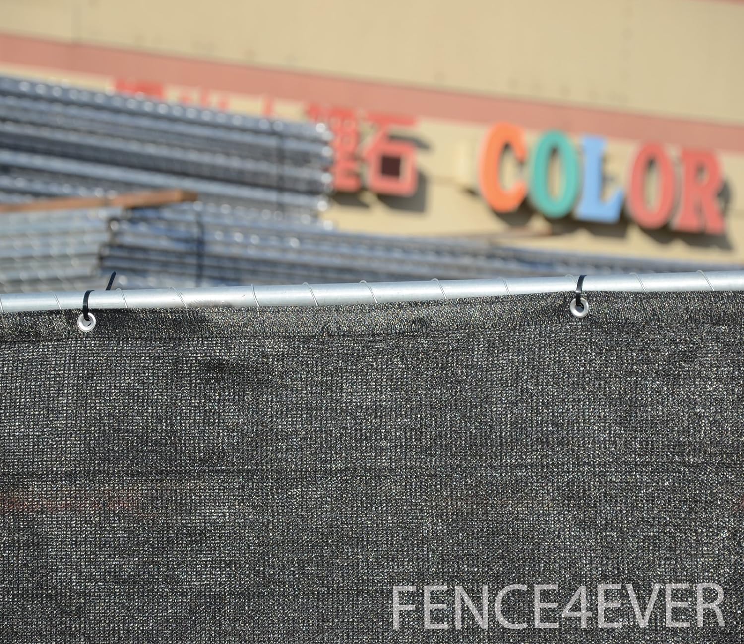 6' x 50' 3rd Gen Black Fence Privacy Screen Windscreen Shade Fabric Mesh Netting Tarp (Aluminum Grommets)