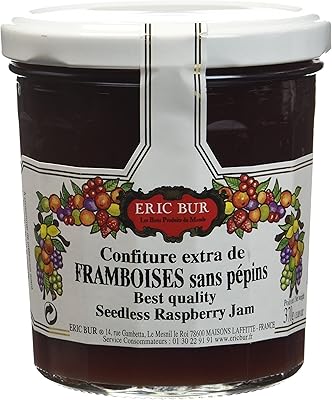 ERIC BUR Confiture Extra de Framboise sans Pépin 370 g - Lot de 3