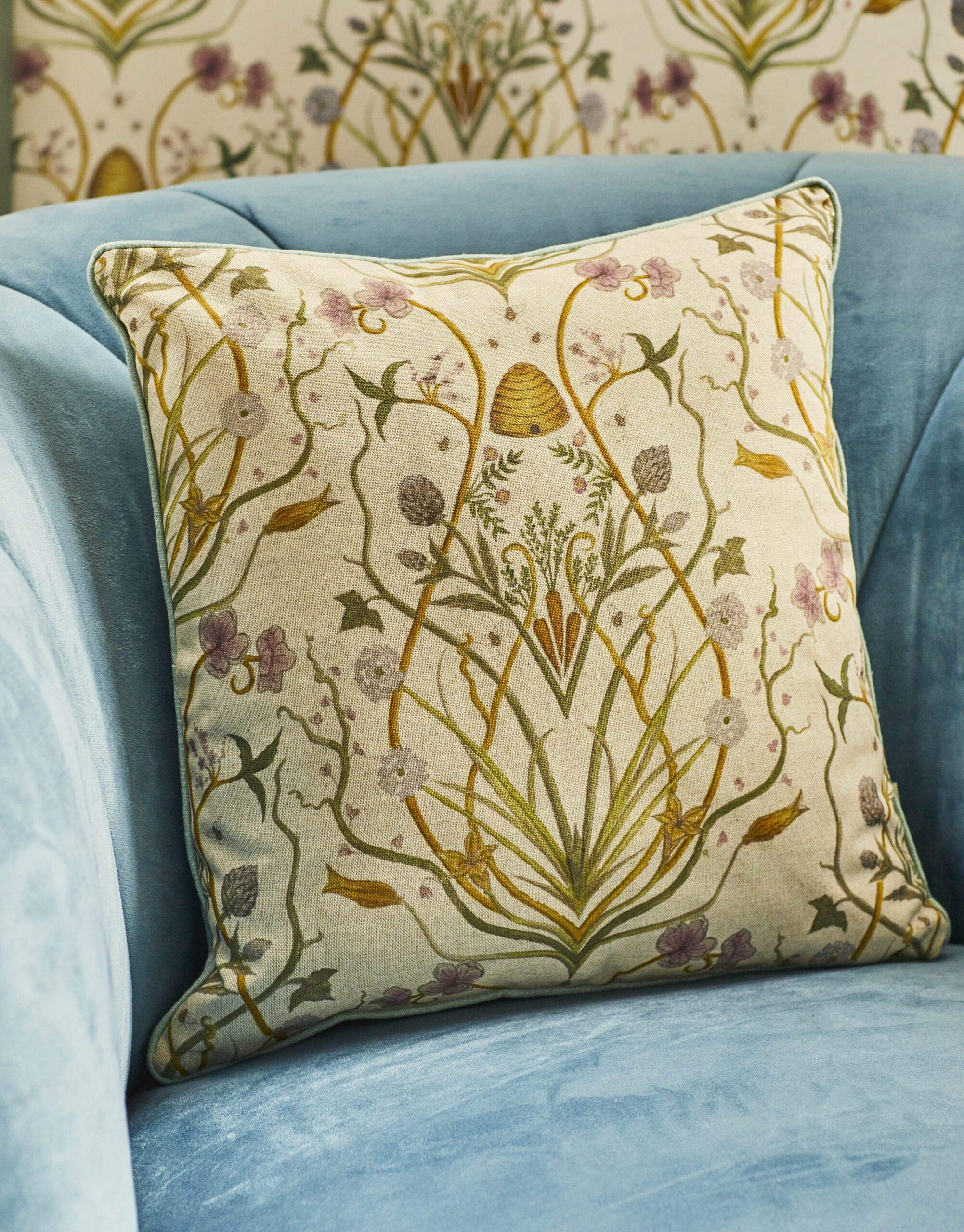 The Chateau 1 x POTAGERIE Cushion Cover - 43 x 43cm - LINEN - No Insert