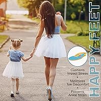 Vista 3 de Footlogics Fun Kids - Plantillas ortopédicas para zapatos con soporte de arco para el dolor de talón de los niños (enfermedad de Sever), dolores