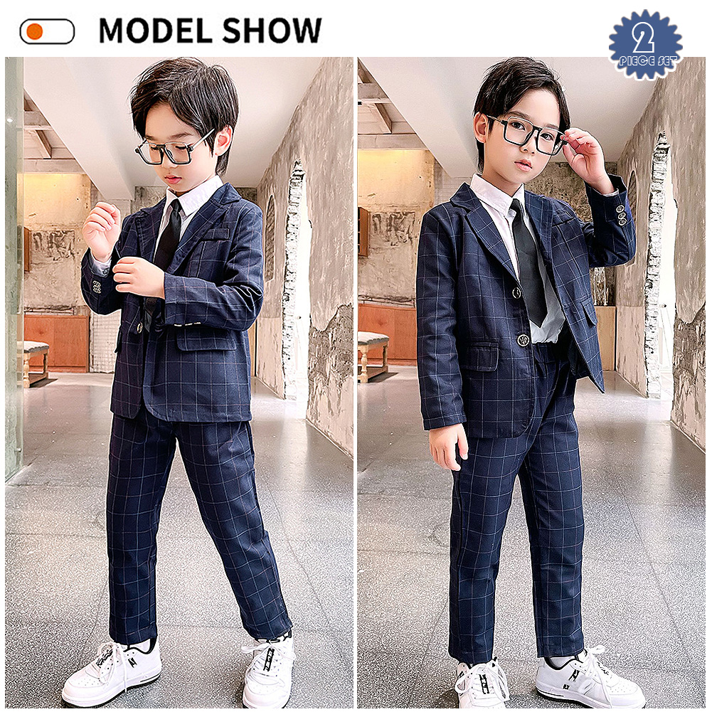 Conjunto de Trajes Comunion Niño Blazer y Pantalón de Primavera y Otoño para Boda Ceremonia Bautizo