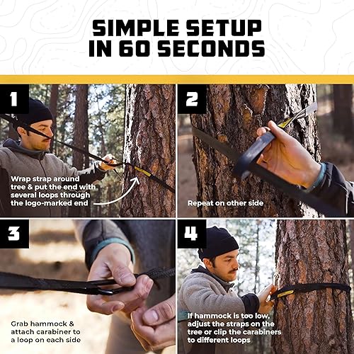 Miniatura 3 de Wise Owl Outfitters Camping Hammock - Portable Hammock Single or Double Hammock Camping Accessories for Outdoor Indoor w Tree Straps