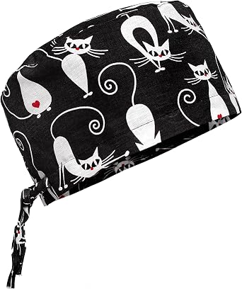 Scrub Cap Hat Unisex Animal Print Uniform