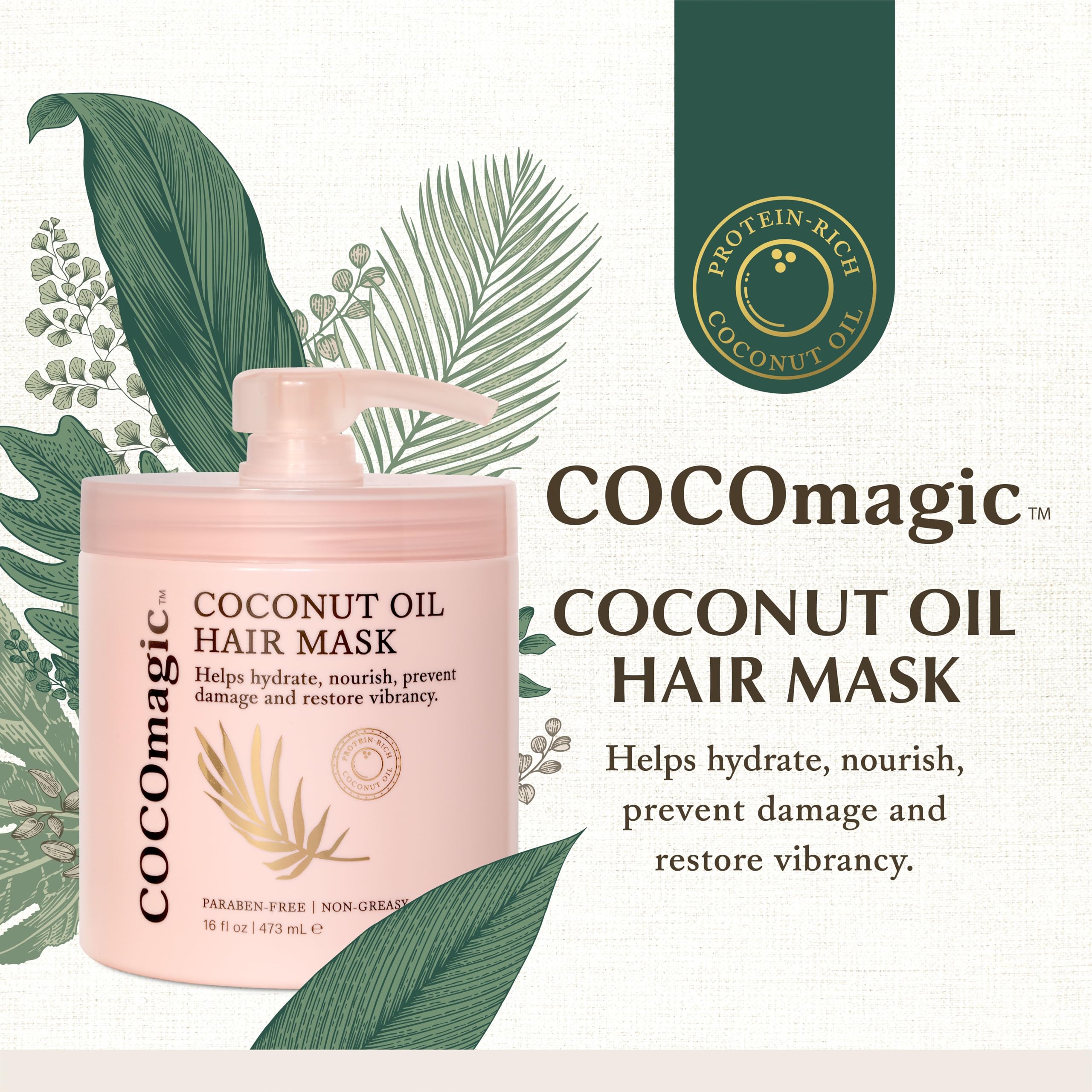 Amazon.com: Cocomagic Coconut Oil Hair Mask - Repairs Damage
