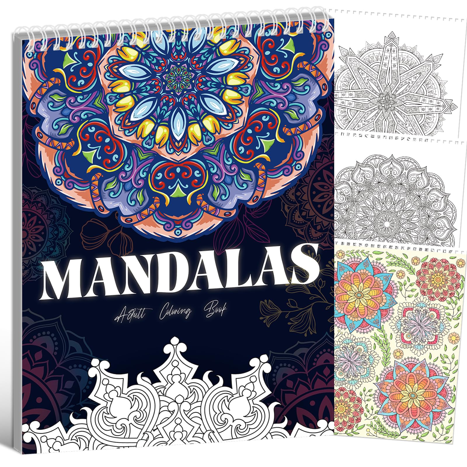 Kalysky Mandala Coloring Book for Adults,Adults Relaxation and Teens Stress Relief