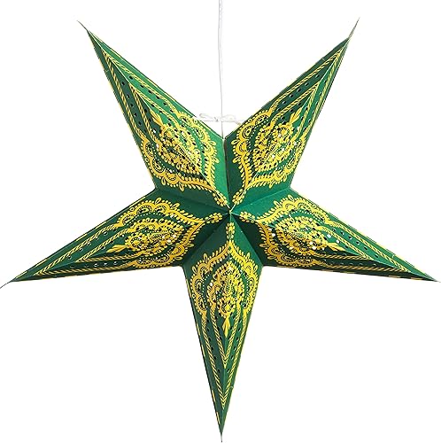 Miniatura 5 de Spika - Linterna de papel verde con cable de alimentación de 12 pies incluido