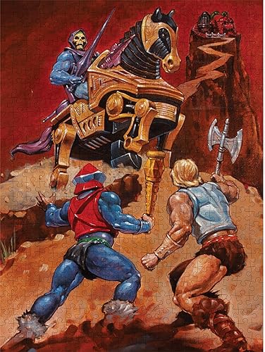 Miniatura 5 de Rompecabezas de Masters of The Universe Mattel con 500 piezas entrelazadas y mini póster con él y esqueleto, regalo para coleccionistas y niños a