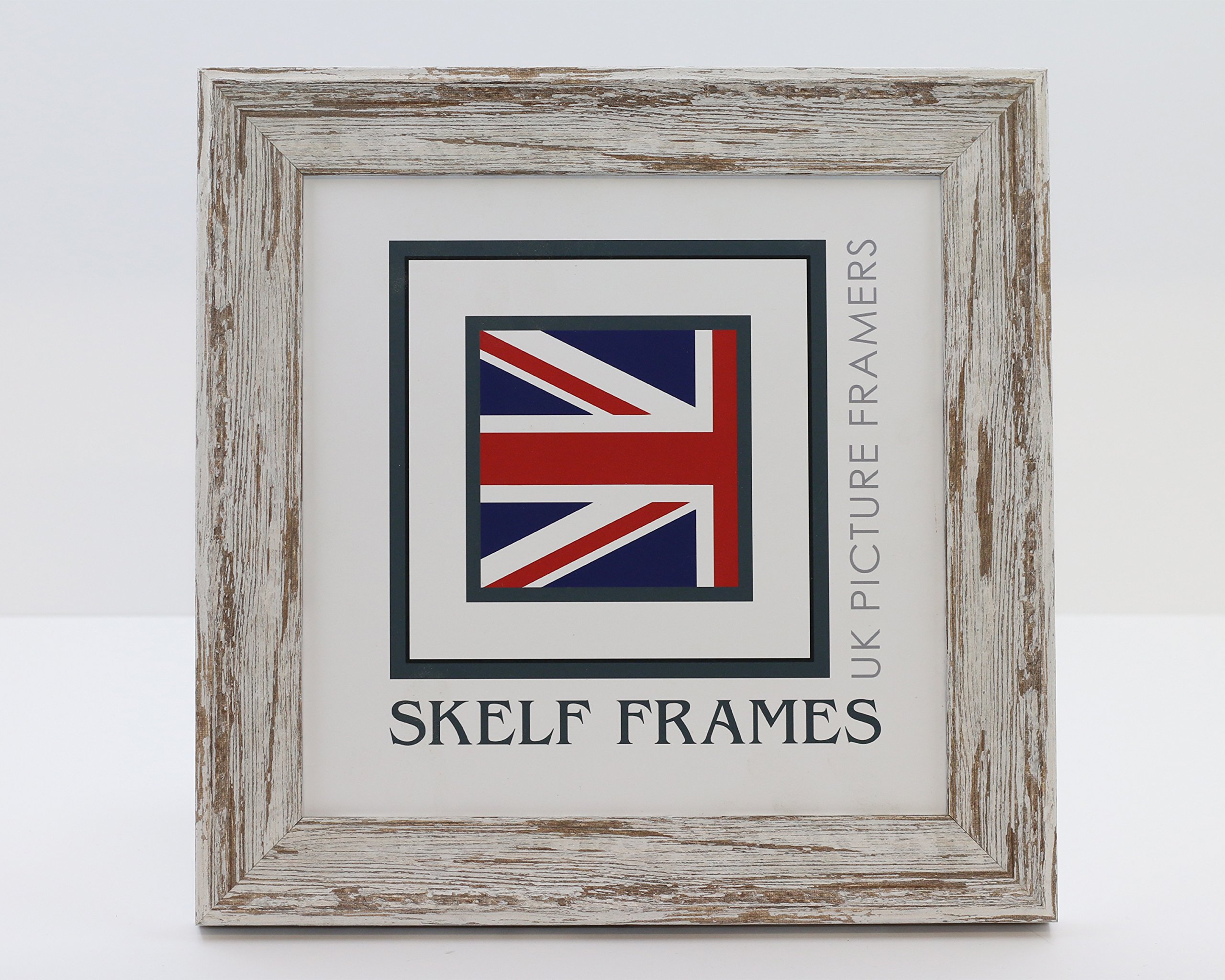 Skelf Frames Spoon Walnut Distressed 16Cm X 16Cm Picture Photo Frame With Glass (Spoon Walnut Distressed)