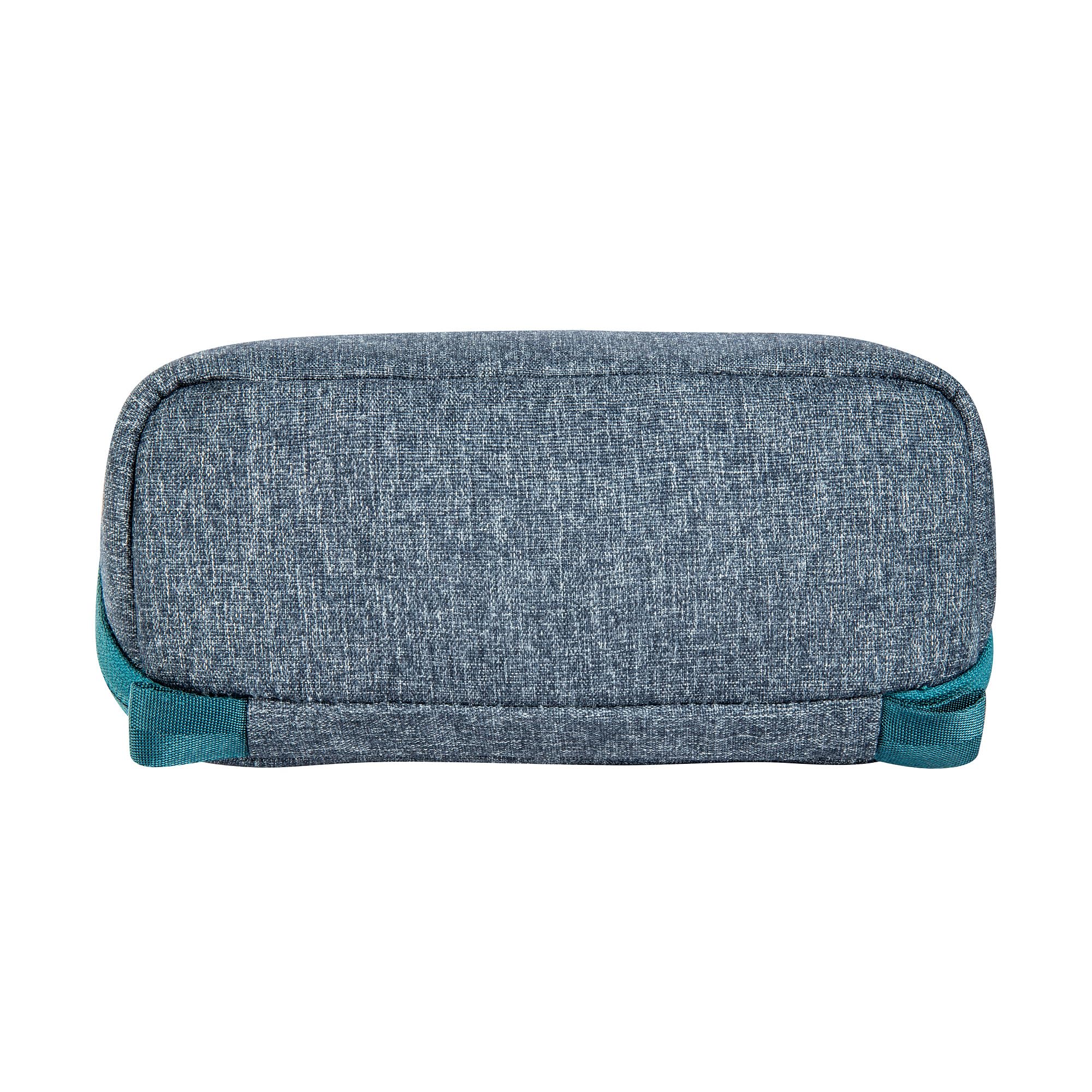 Tatonka Kosmetyczka Square Zip Pouch S (1 l) – rozkładana torba na pranie z 2 kieszeniami siatkowymi na zamek błyskawiczny, bez PFC/PFS – 8 x 19 x 7 cm (granatowa)