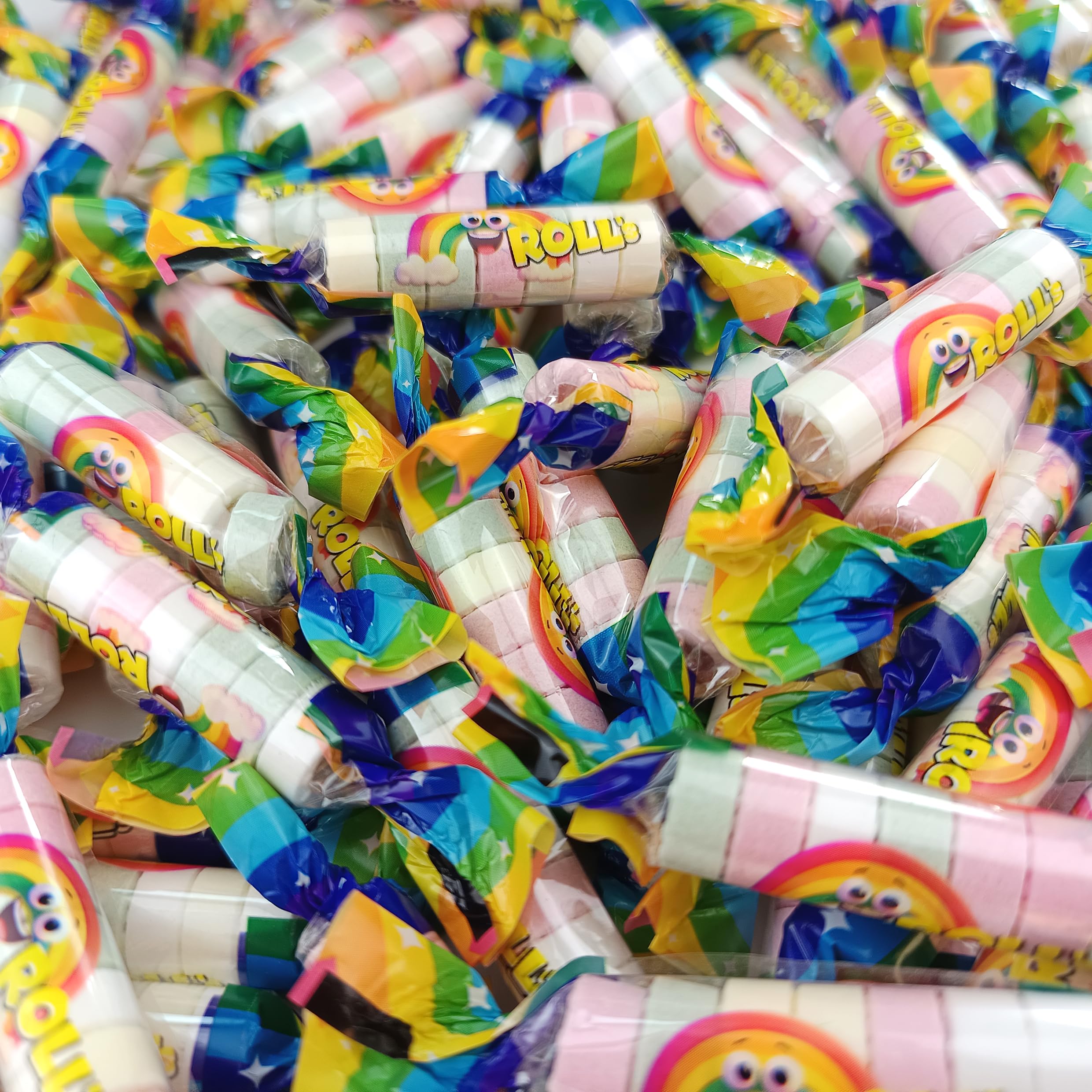 Tise Süsswaren Roll's Traubenzucker, Perfektes Wurfmaterial für Karneval und Fasching (12x500g 2400 Stück)