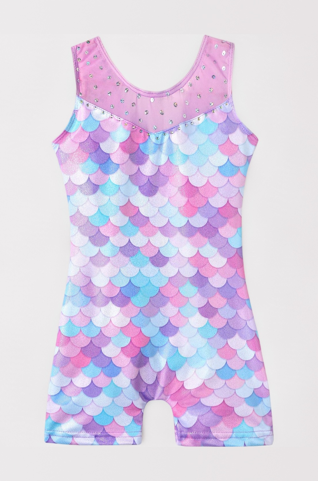 Leotards for Girls Gymnastics Toddler Dance Biketards Mermaid Unicorn Athletic Dance Wear Shiny Rainbow Blue Hotpink