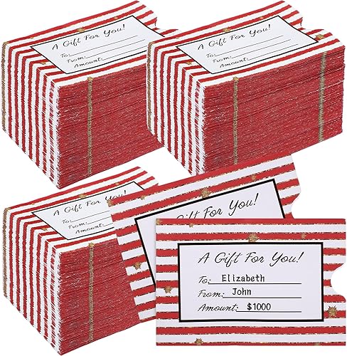Eaasty 500 fundas para tarjetas de regalo, sobres para tarjetas de Navidad, fundas protectoras para negocios, 2.36 x 3.54 pulgadas (Lindo)