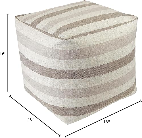 Miniatura 8 de Klear Vu Puf cuadrado Liza Stripe, Azul Azul,Gris pardo,https://www.amazon.com/dp/undefined