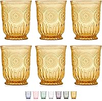 Vista 21 de Juego de cristalería azul de Yungala de 6 vasos pequeños aptos para lavaplatos, vasos de vidrio azul, vasos altos y de vino a juego disponibles