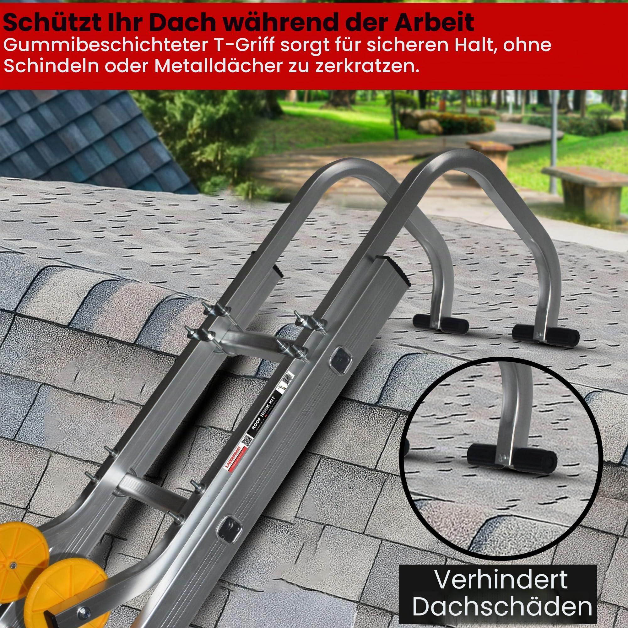 Dachhaken-Set für Einzelleiter und Verlängerungsleitern