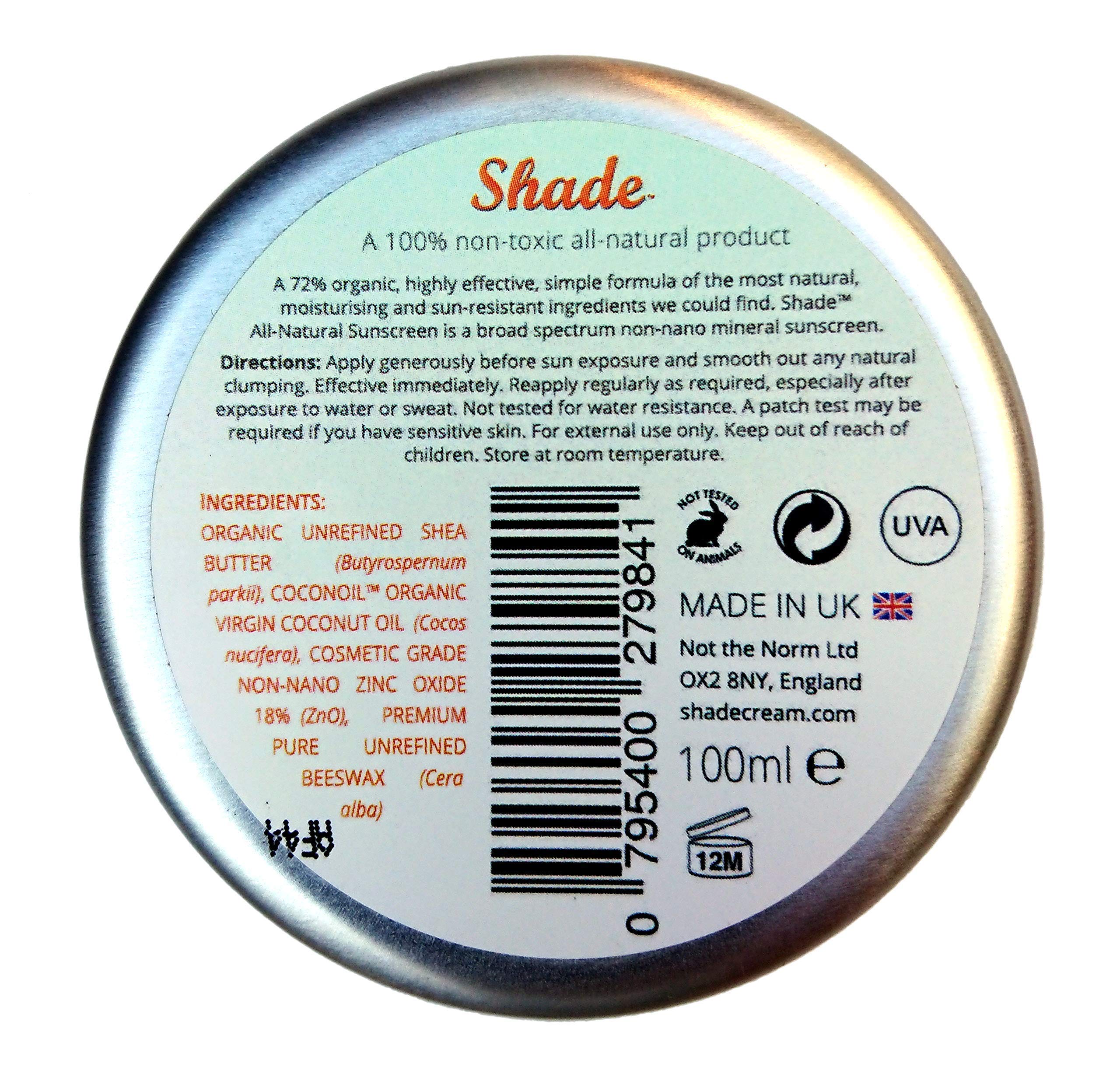 Buy Shade AllNatural Sunscreen SPF25 Unscented Mineralbased