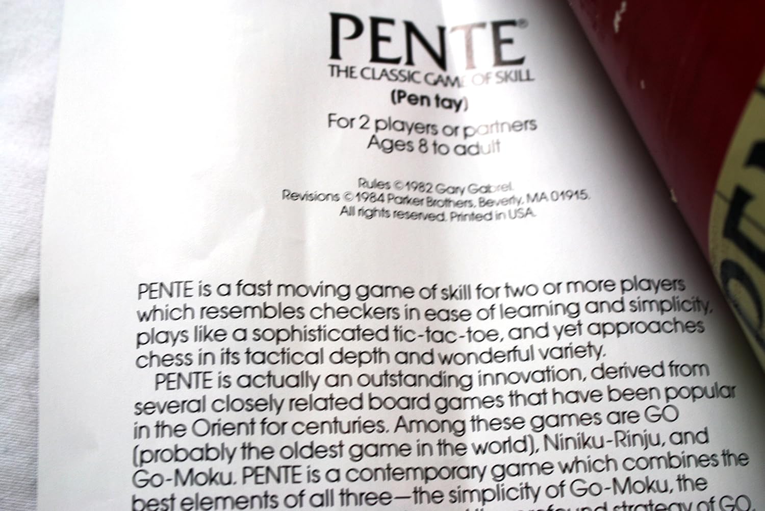 Pente Vintage The Classic Game of Skill