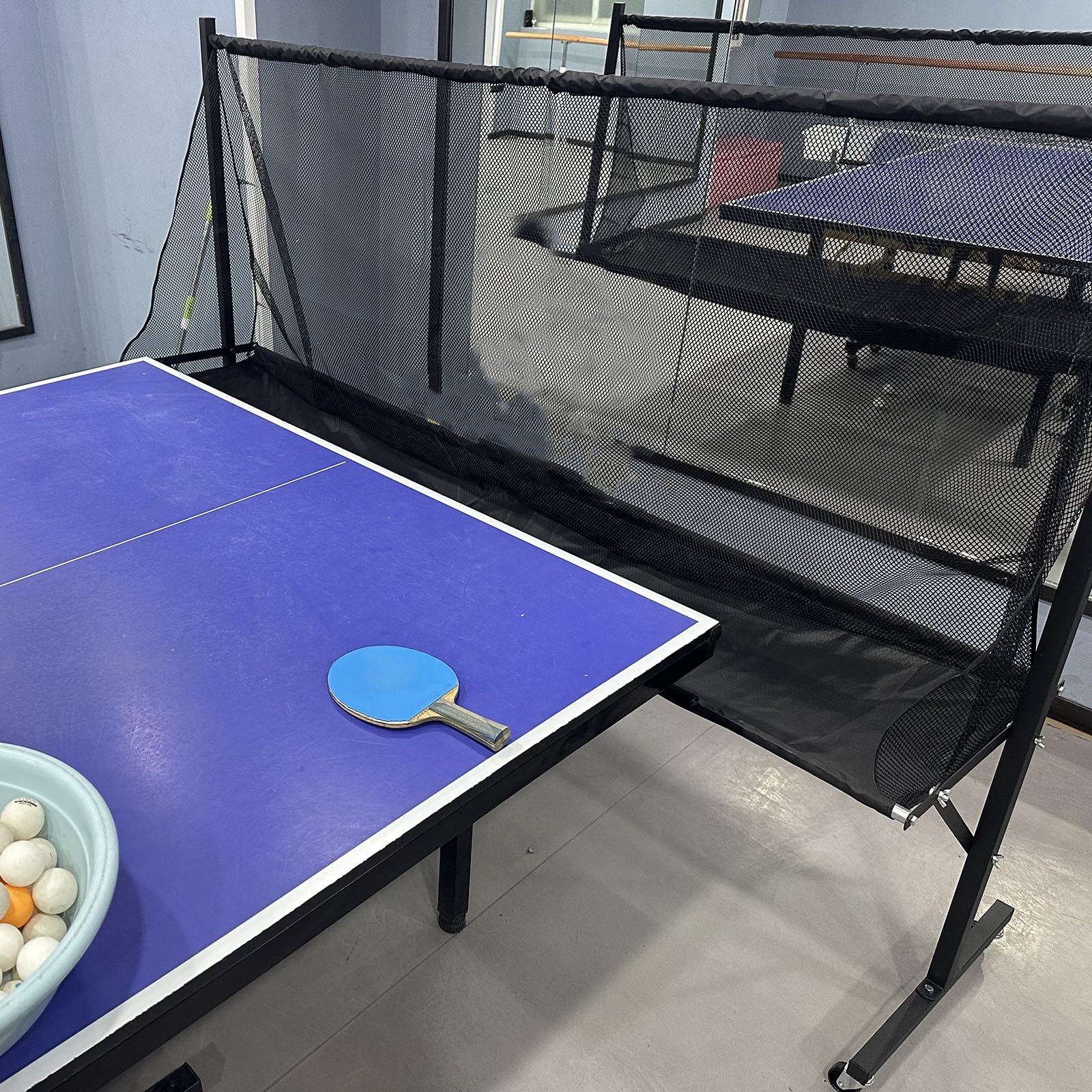 Rete raccoglitore per riciclo da ping pong per adulti e bambini, rete mobile per la raccolta di palline da ping pong per esercizi con più palline, rete organizzativa ausiliaria per allenamento, palest