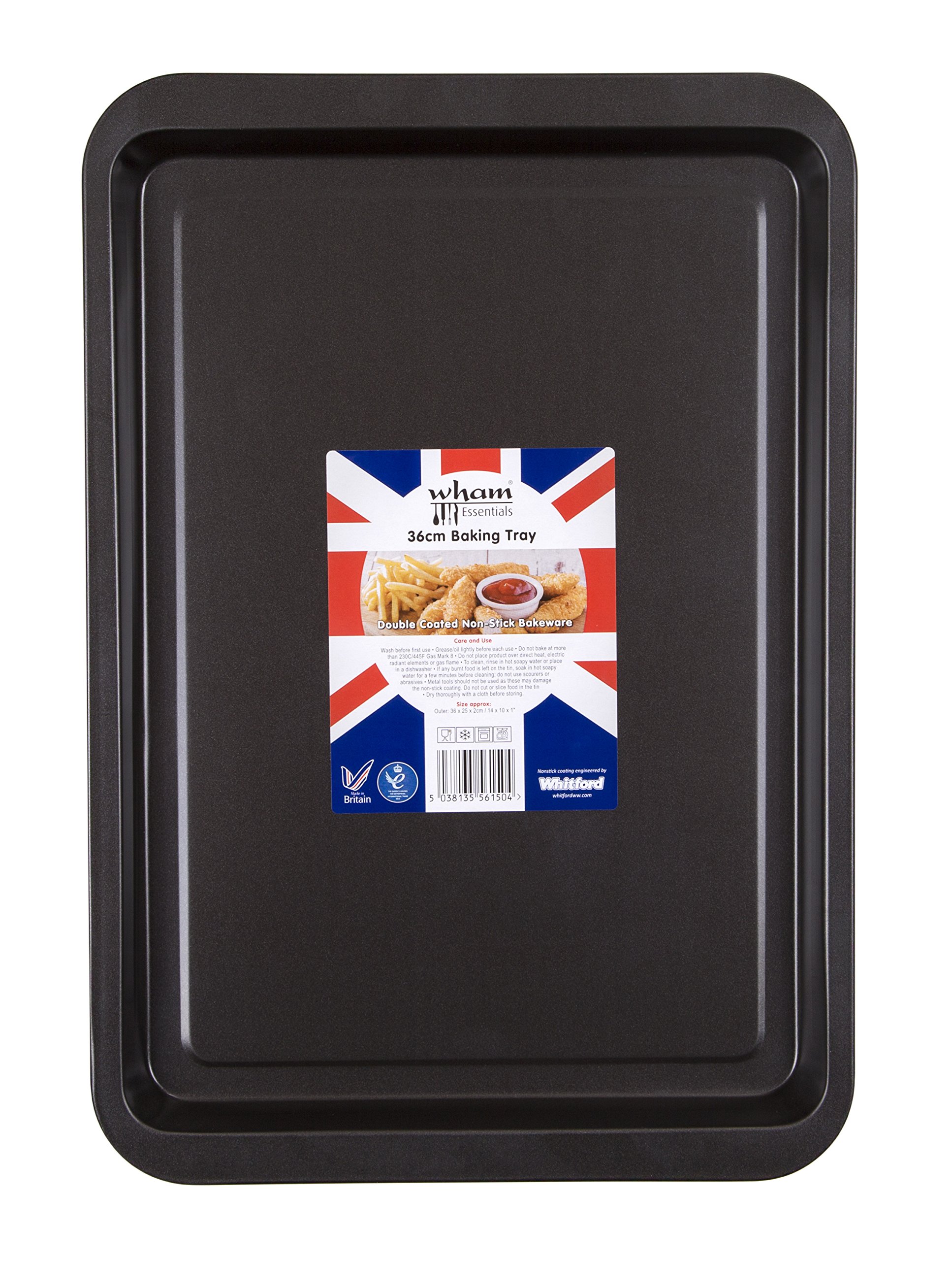 WhamNon-Stick Baking Tray, Silver, silber/graphit, Steel, 36 x 25 x 2 cm