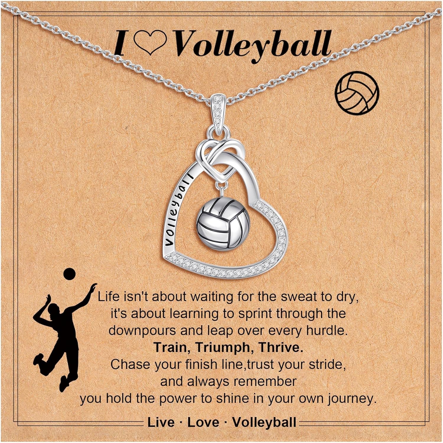 C-leen Volleyball/Soccer/Softball/Baseball Necklace Gifts for Women, Dainty Silver Volleyball/Soccer/Softball/Baseball Gifts Jewelry for Women Teens Lover