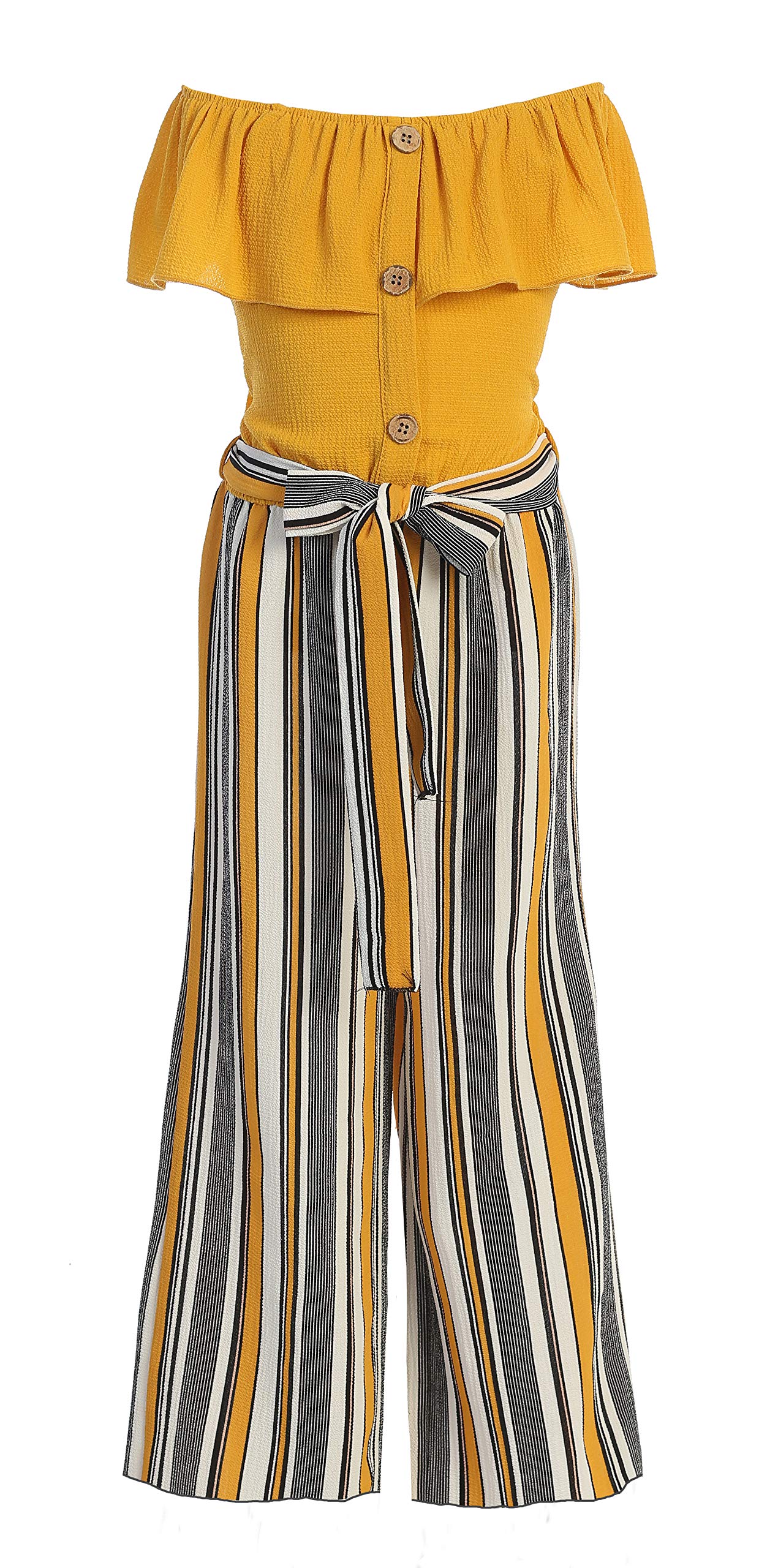 iGirlDress Girls Wide Leg Off Shoulder Elegant High Waist Rompers Palazzo Pants Trousers Jumpsuits USA 4-14