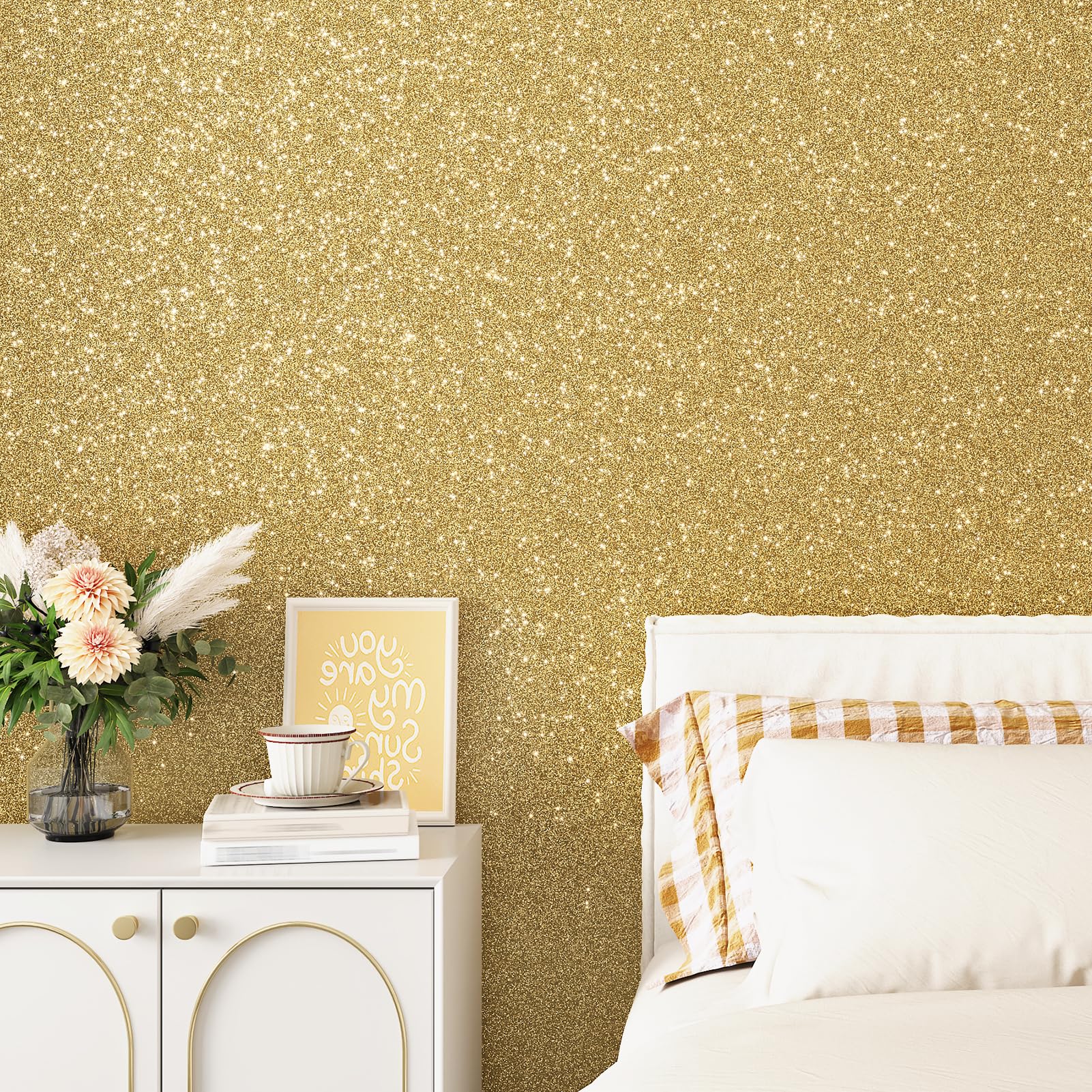 ReWallpaper zelfklevende folie roze glitter behang zelfklevend kinderkamer meisjes 40CMx3M dik behang glitter pailletten decoratieve folie voor meubels muur zelfklevende roze decoratie verjaardag