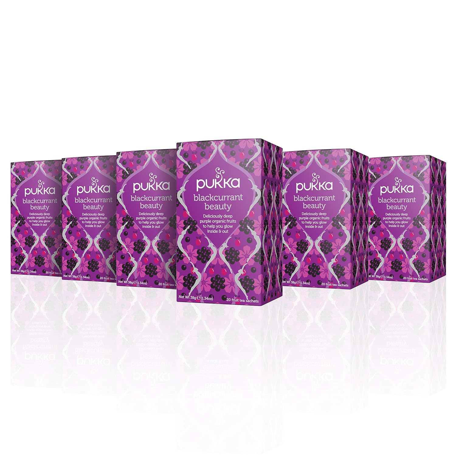 Amazon Com Pukka Herbs Blackcurrant Beauty Organic Fruit Tea With Rosehip 6 Pack 120 Tea Bags Grocery Gourmet Food