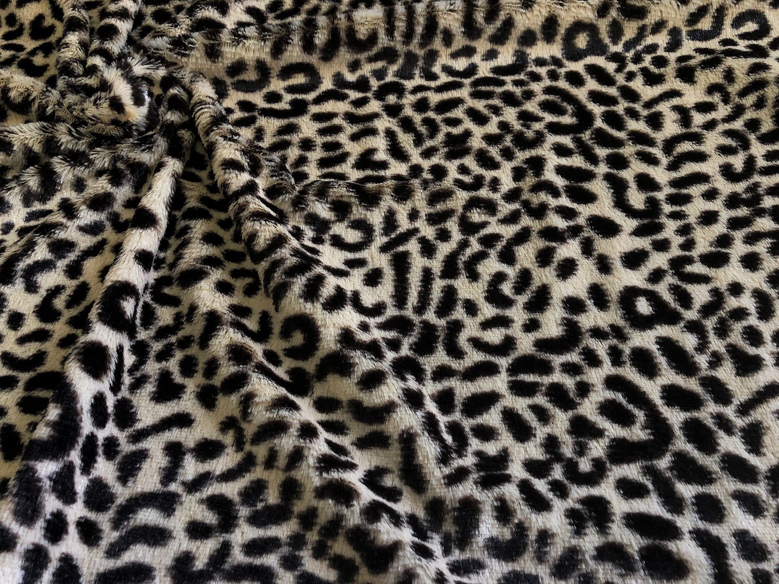 Super Luxury Micro Faux Fur Fabric Material - Wild CAT, 1Mtr 150cmx100cm, Multi