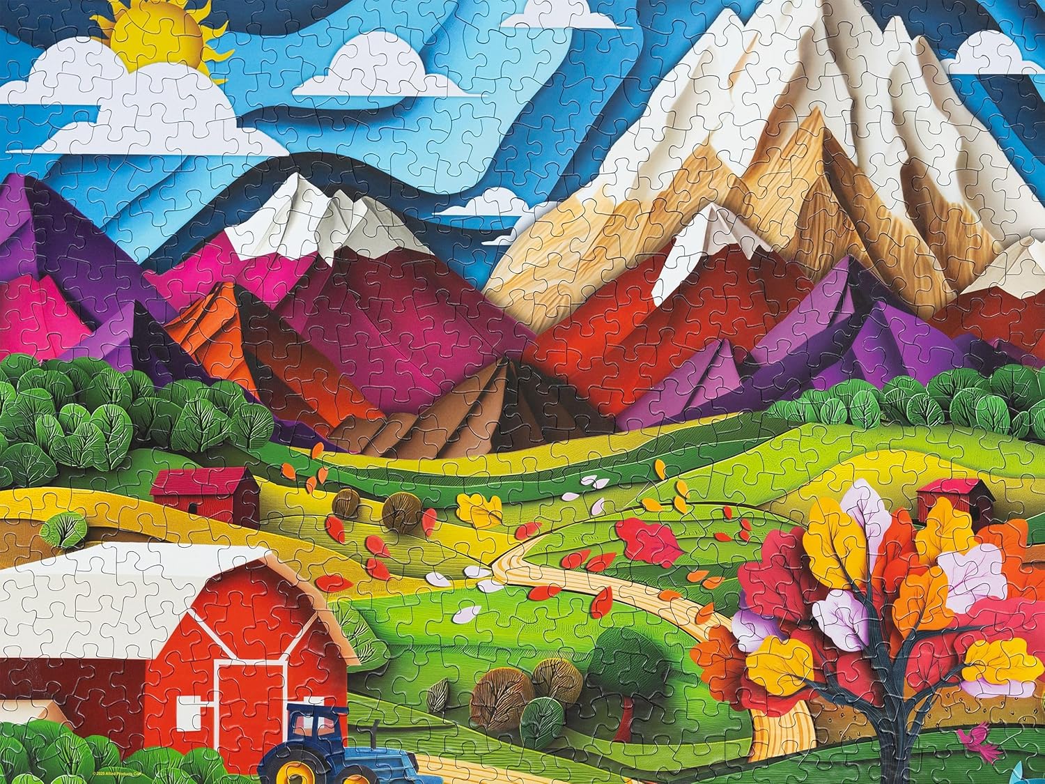 Springbok Nature's Collage 500 Piece Jigsaw Puzzle for Adults - Vibrant Paper Art and Quilling Image - Unique Cut Pieces - Made in USA