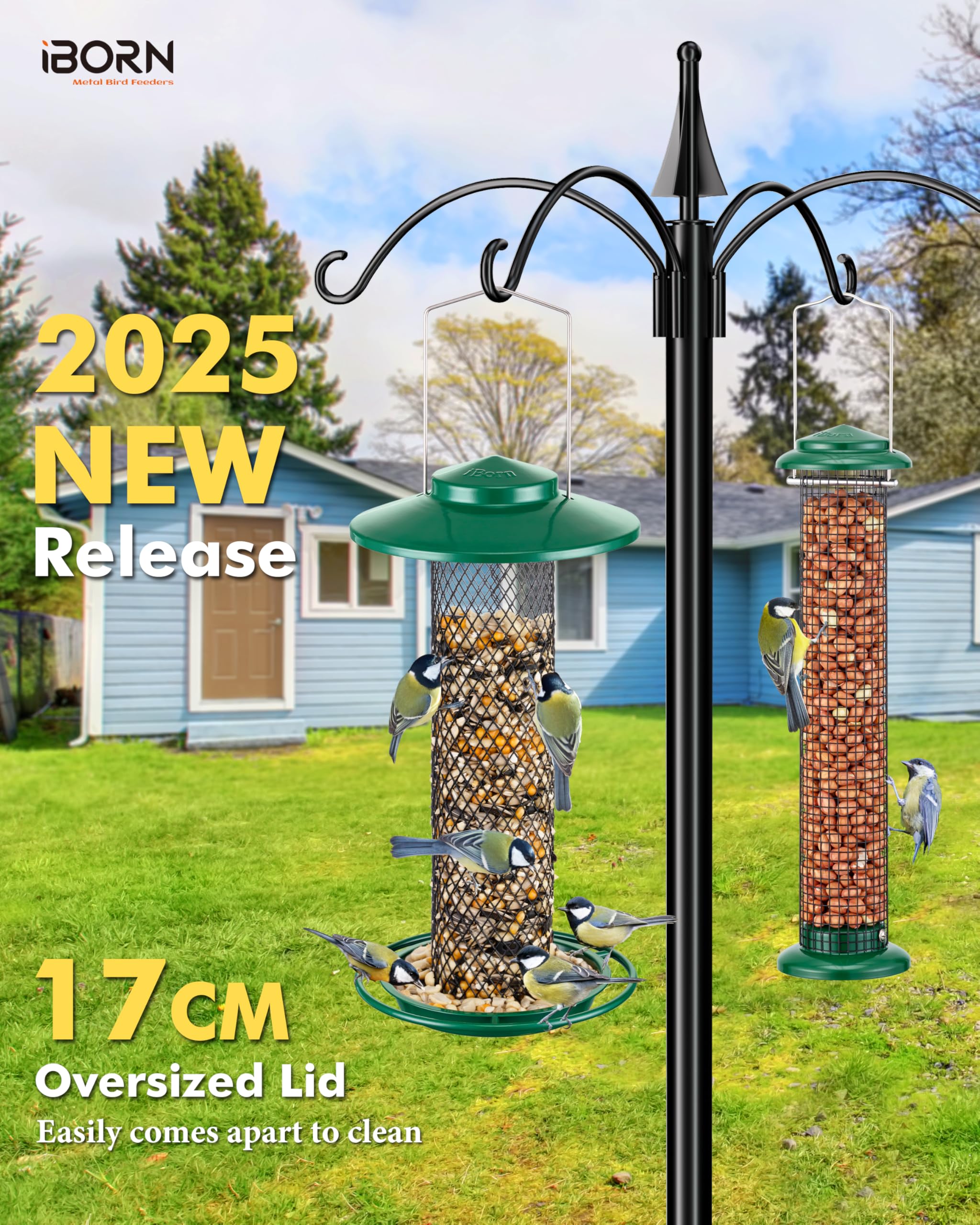 Snapklik.com : iBorn Peanut Bird Feeder,Sunflower Seed Feeder,13.5 Inch