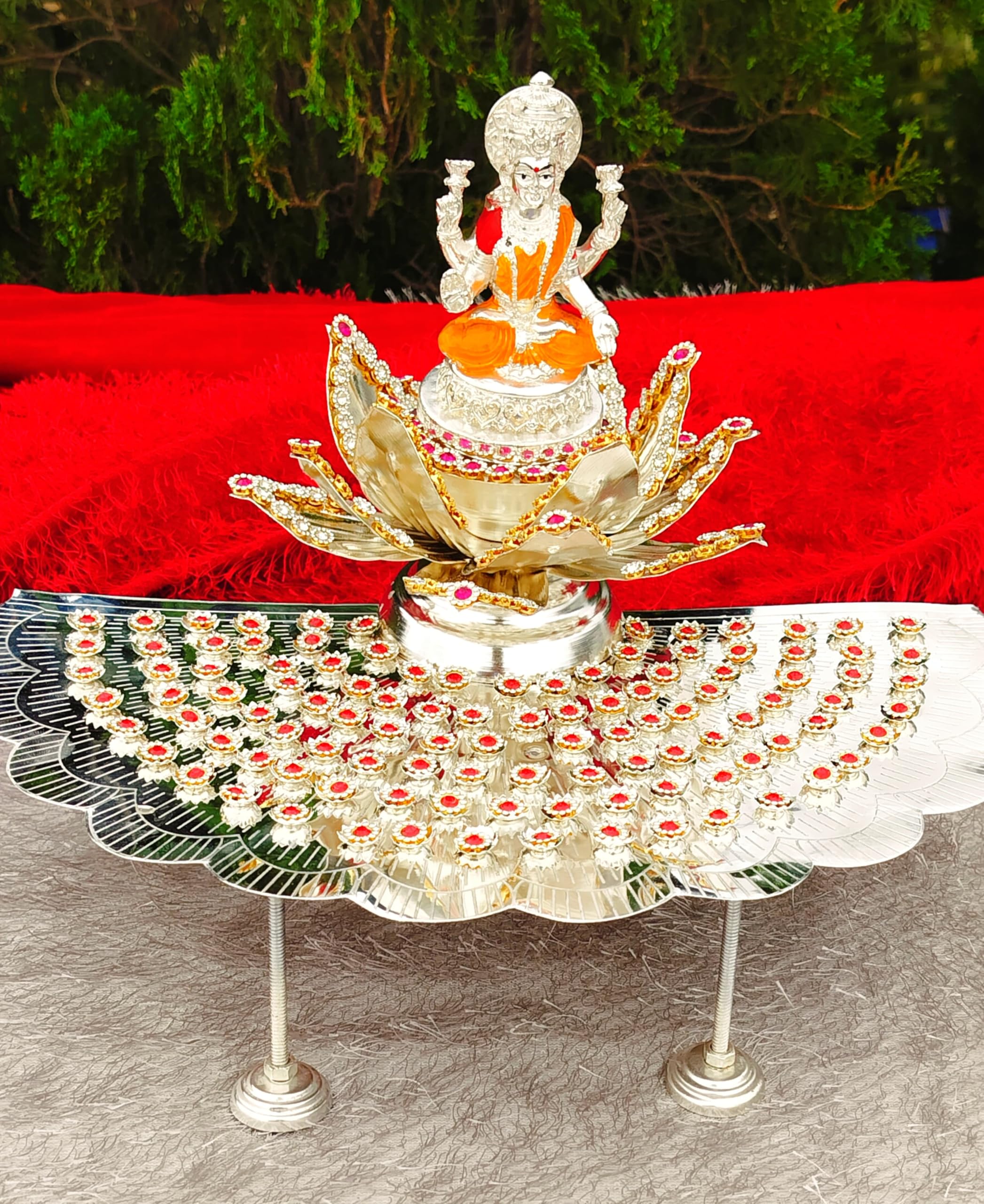 Amazon.com: indiancraftsbykanika German silver 108 flower stand