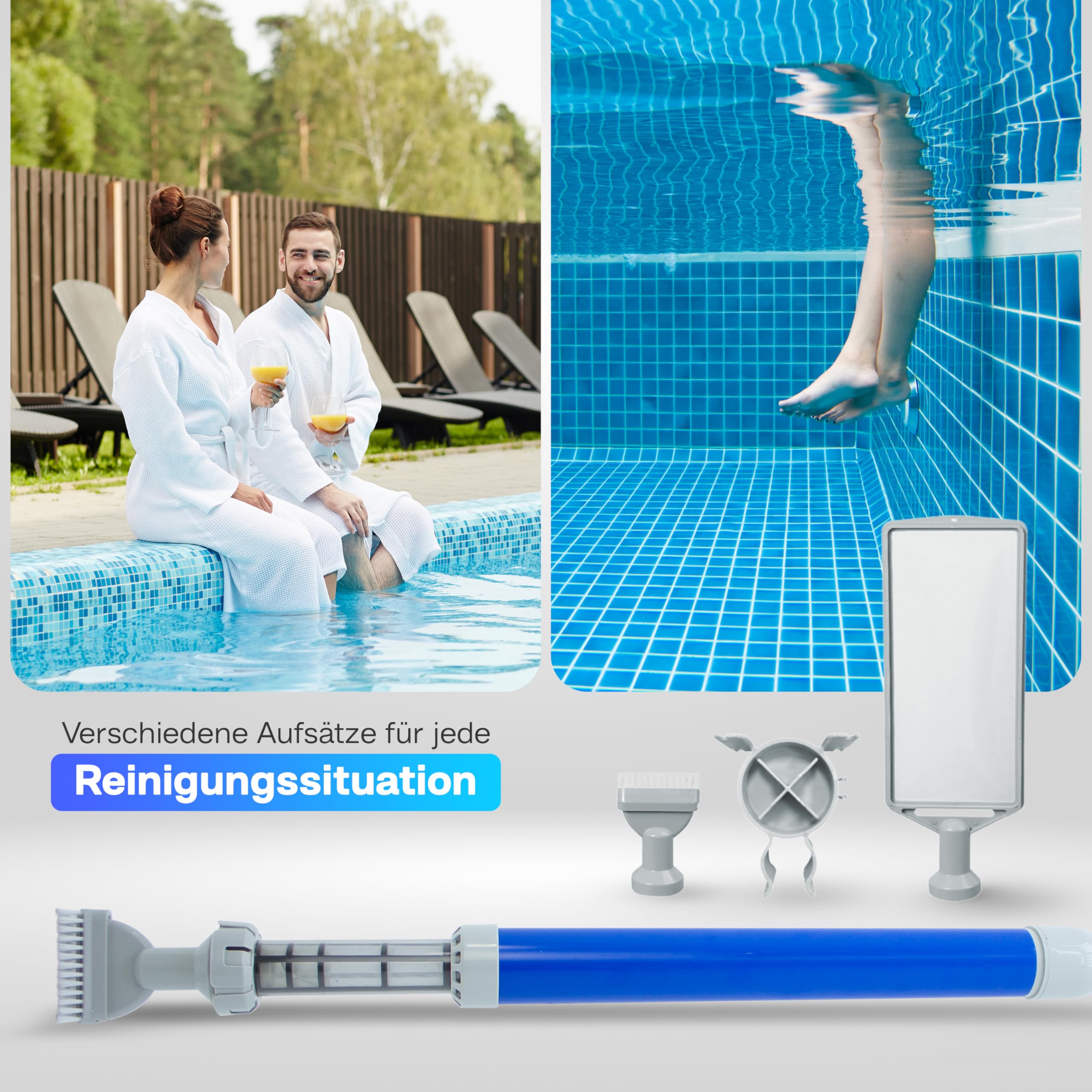 Manueller Schmutzsauger für Schwimmbad-, Whirlpool Oberfläche und Boden durch Vakuumtechnik
