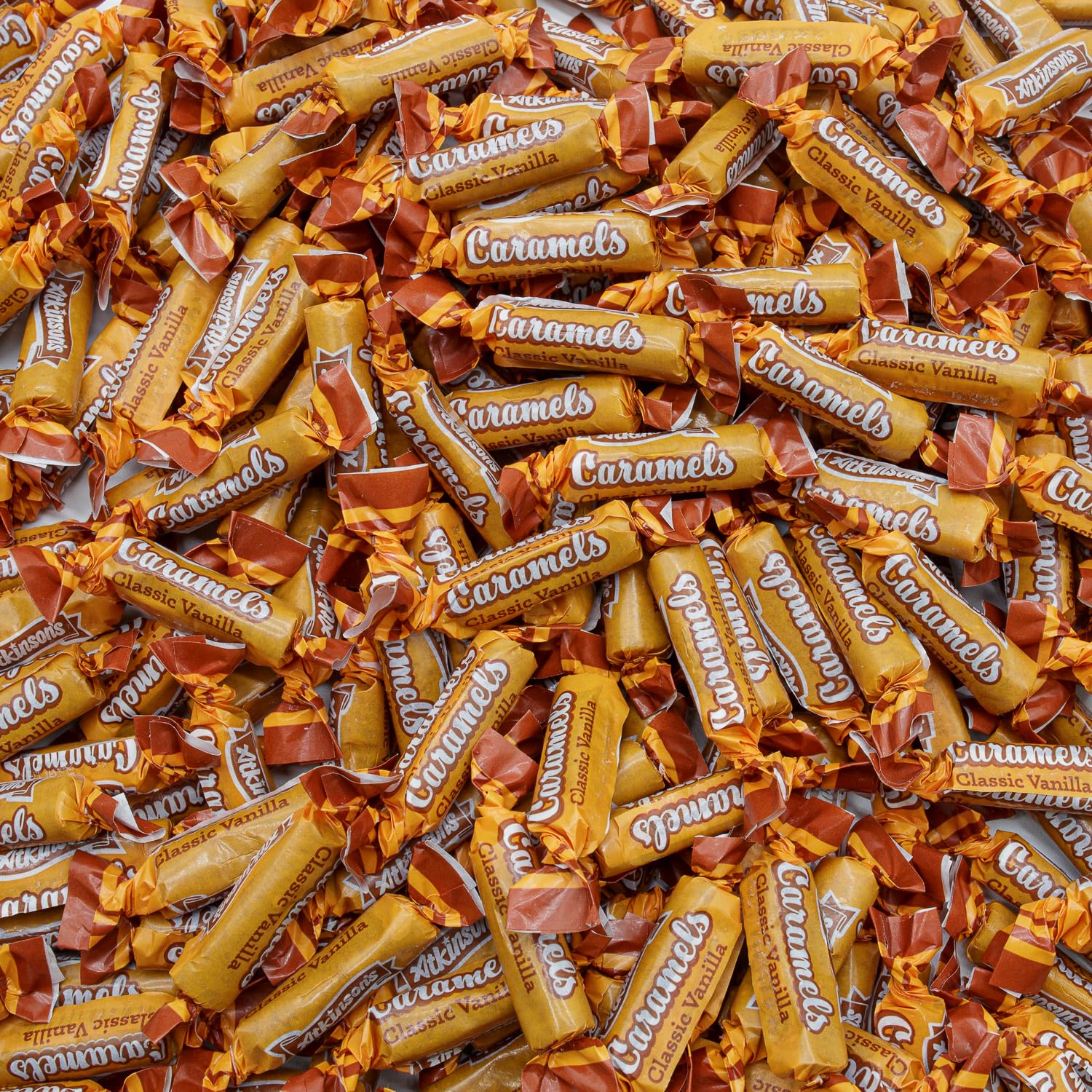 Caramel Candy Classic Vanilla 2 lb – Bulk Candy in Resealable Bag, Individually Wrapped for Freshness, Soft & Chewy, Gluten Free