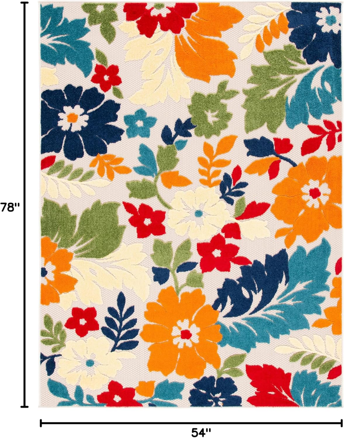 SAFAVIEH Cabana Collection Area Rug - 9' x 12', Ivory & Orange, Stripe Design, Non-Shedding & Easy Care, Indoor/Outdoor & Washable-Ideal for Patio, Backyard, Mudroom (CBN308A)