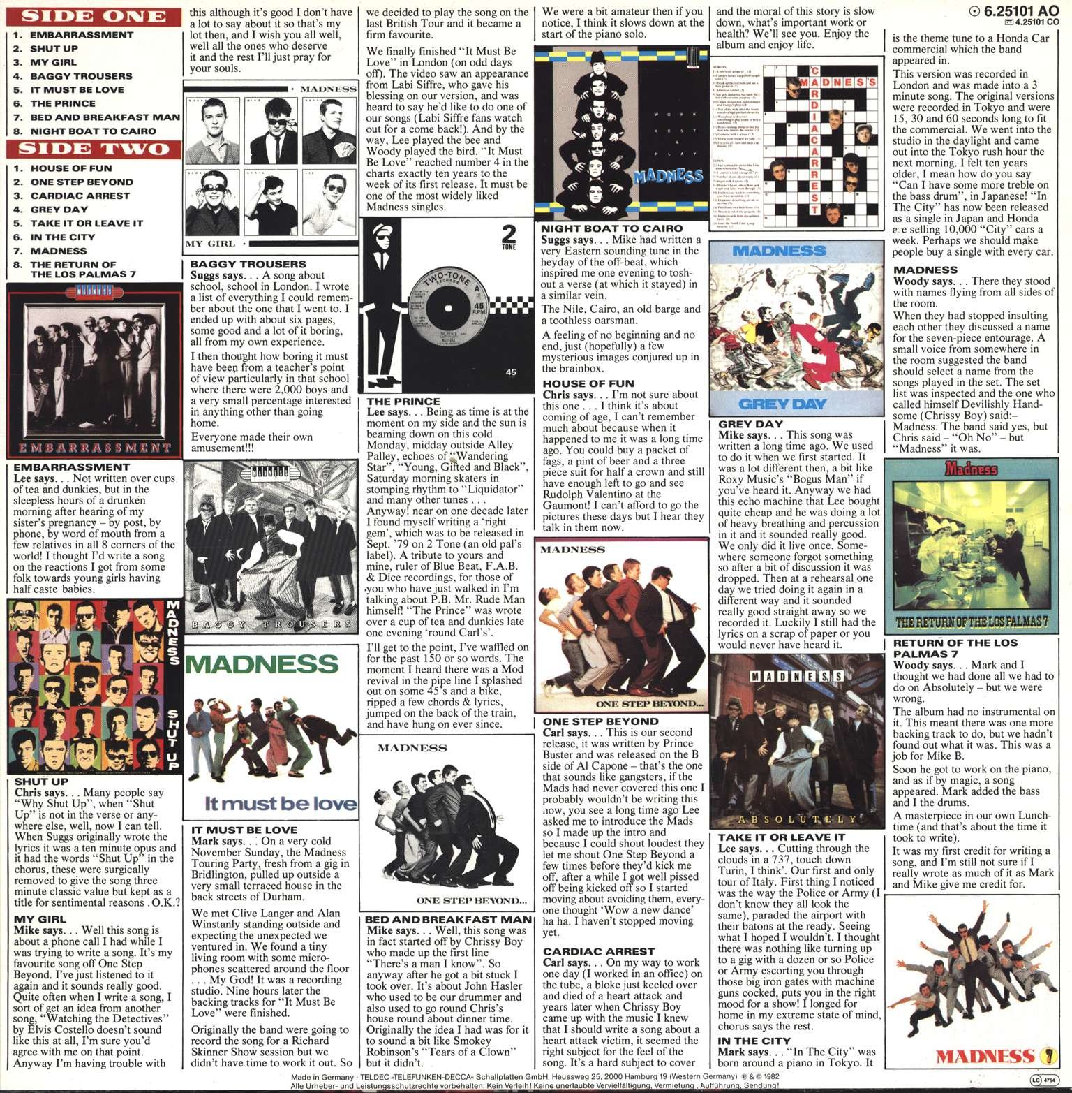 Complete madness-16 hit tracks record LP]