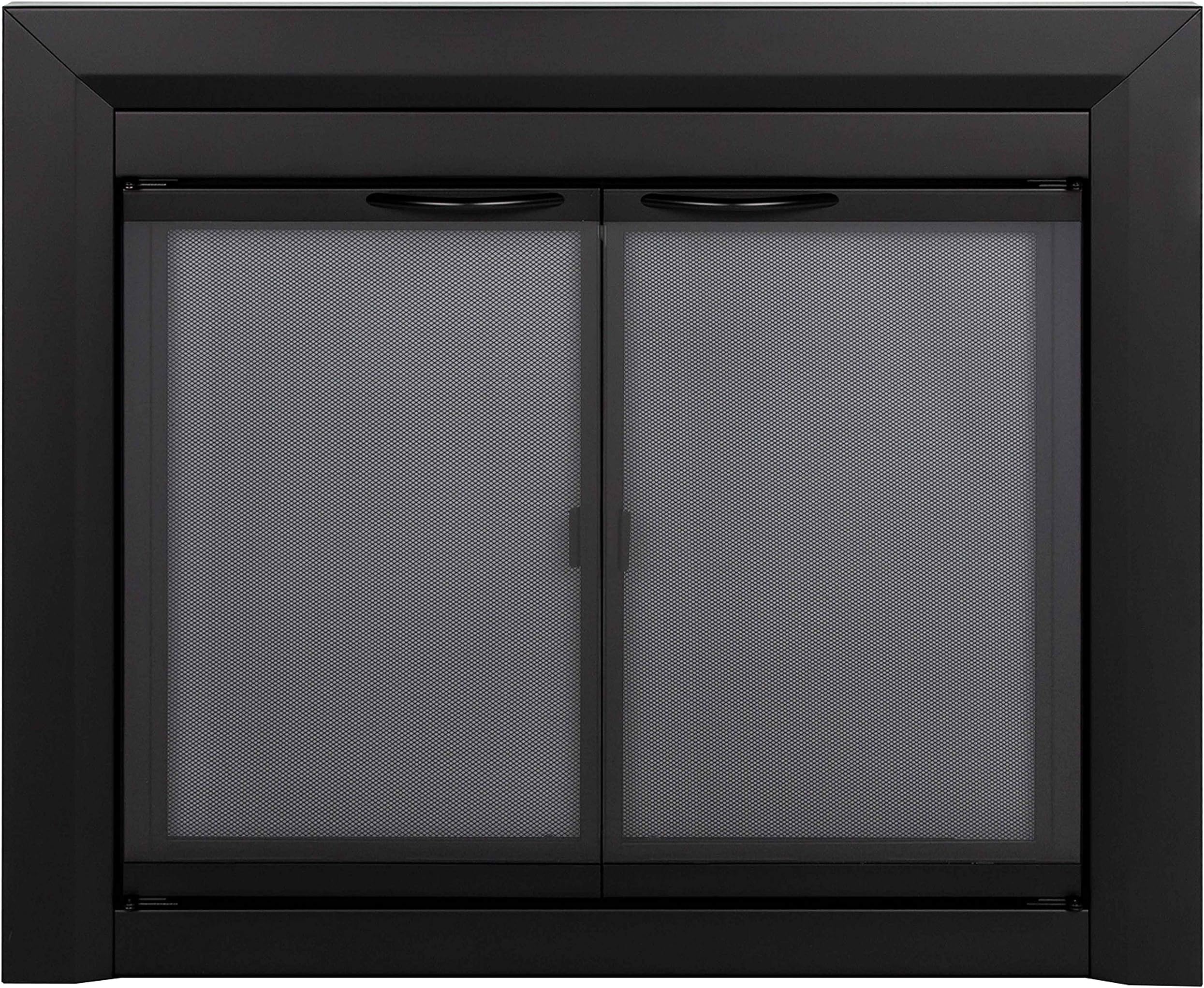Pleasant Hearth Carlisle Fireplace Glass Door, Medium (CL-3001), Black