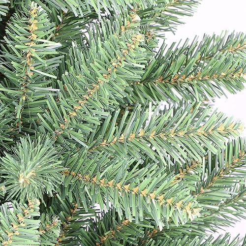 Vista 2 de Puleo International Carson Pine - Árbol de Navidad artificial sin iluminación con soporte, color verde (CP-60)