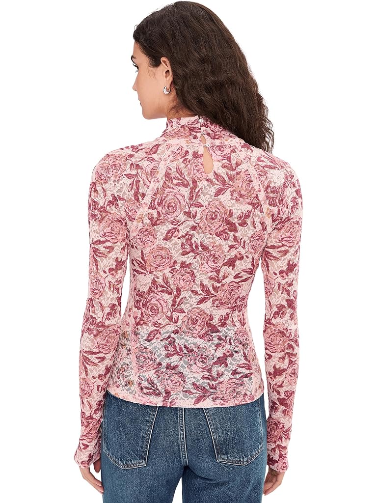 Pink Free People Lyric Long Sleeve