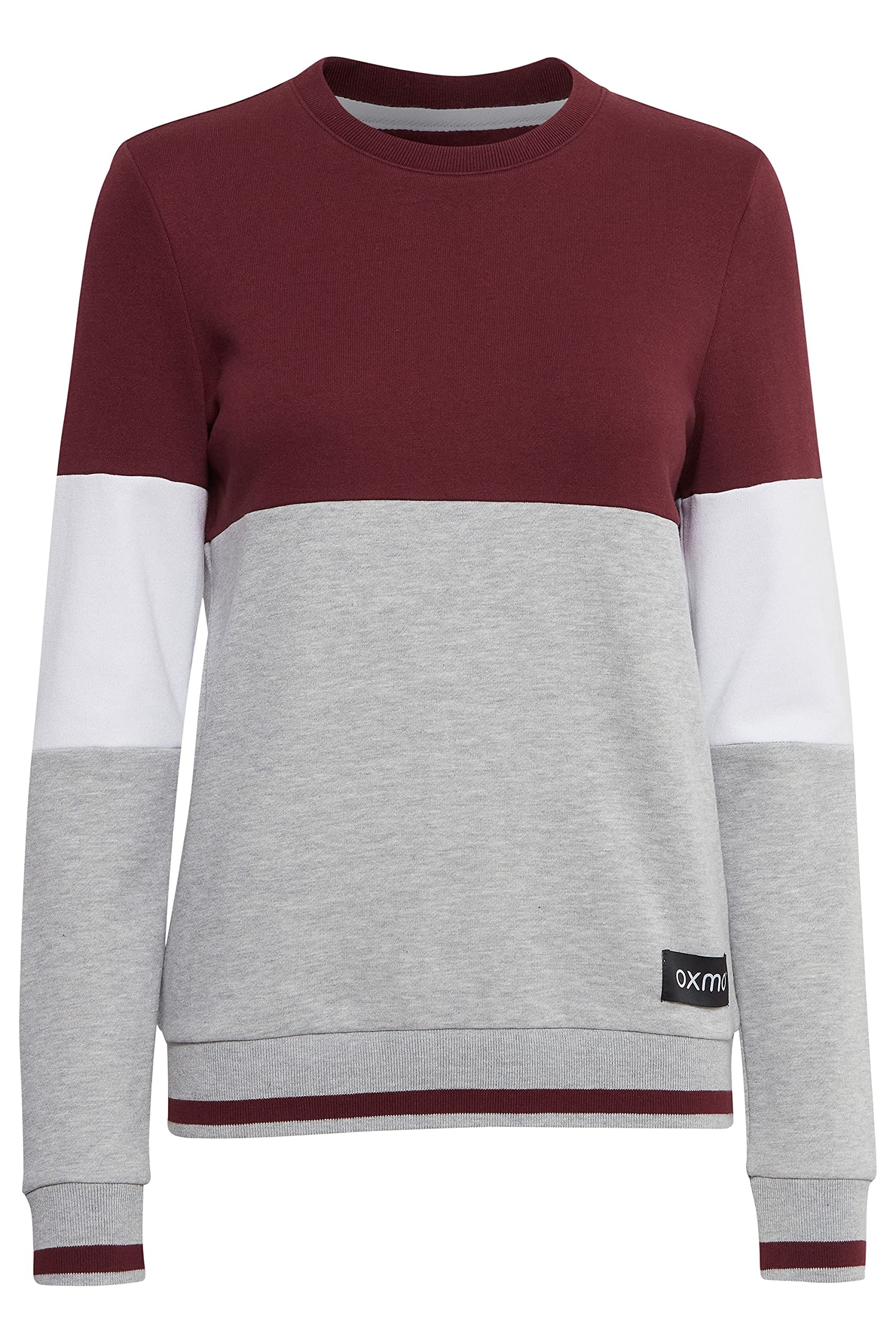 OXMO OXOmaya Damen Sweatshirt Pullover Sweater mit Rundhalsausschnitt, Größe:M, Farbe:Wine Red (191526)